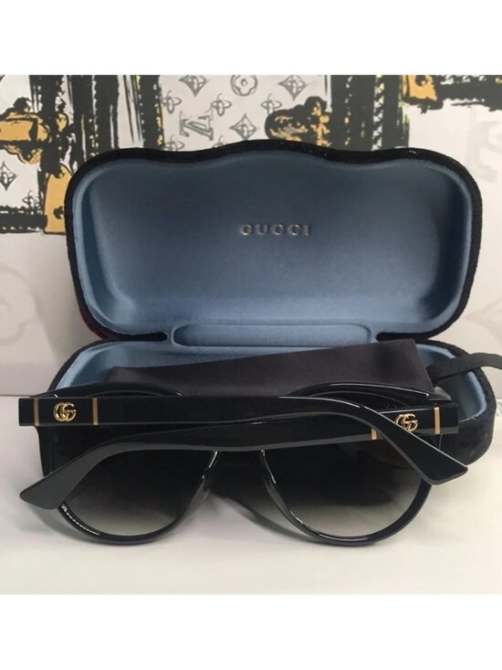 Authentic Gucci GG0636SK 001 Cat-Eye Sunglasses ✨